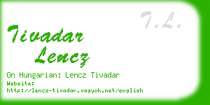 tivadar lencz business card